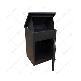 cast metal mail box with street and house number